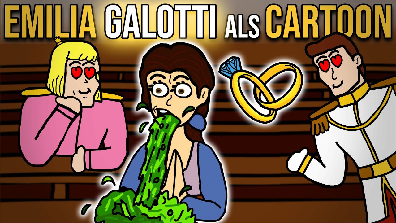 Emilia Galotti für Faule – Der 2. Aufzug als Cartoon