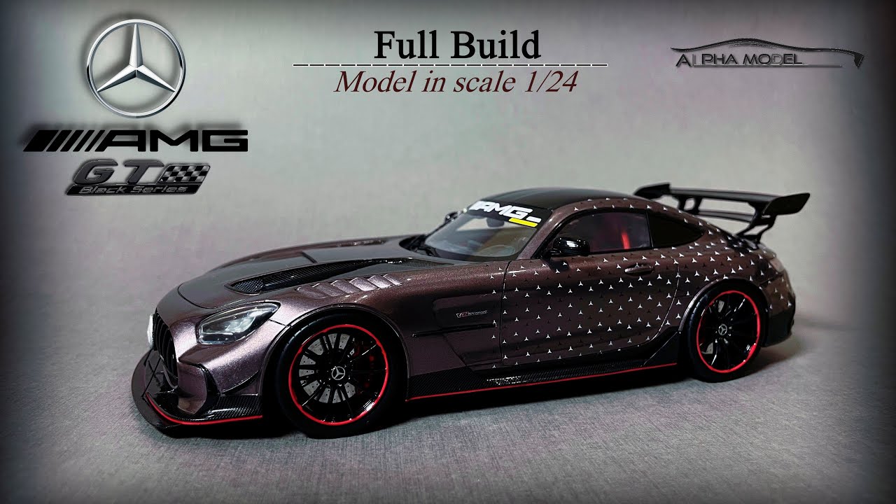 Mercedes AMG GT Black Series [Full build] - Scale model 1/24 (Alpha Model) [ASMR]