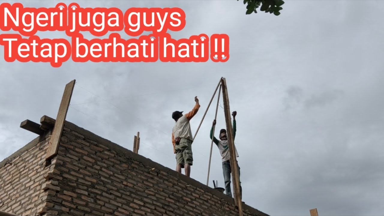 Pasang benang gunungan, rumah bata merah sederhana. @hobikuvlog3882