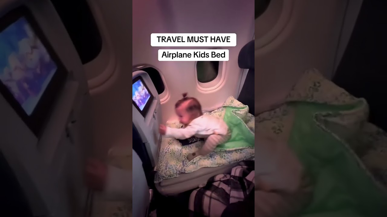 Toddler travel hack: inflatable plane bed review