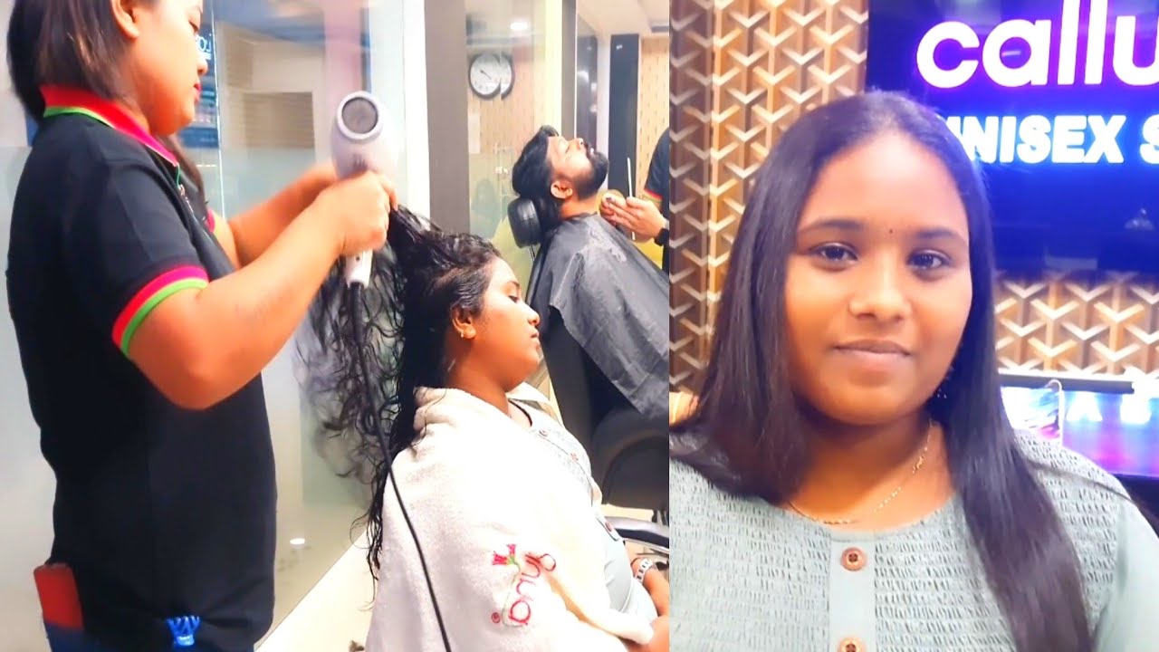 കല്യാണപെണ്ണ് മേക്കപ്പ് തുടങ്ങി🔥🔥 | Hair Smoothing | Calluna Unisex Salon Thiruvalla