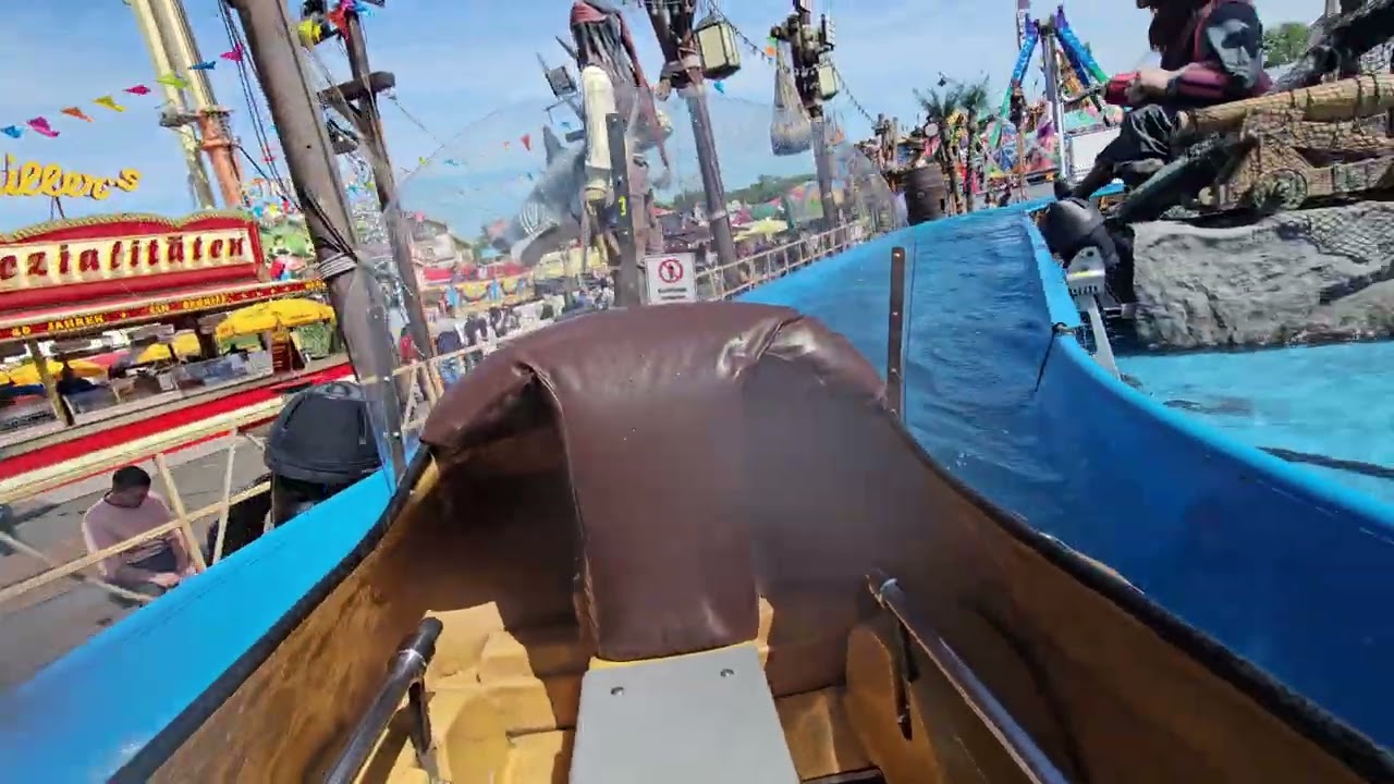 Dippemess Kirmes in Frankfurt 2025 - Attraktion Piraten Fluss - 4k60fps