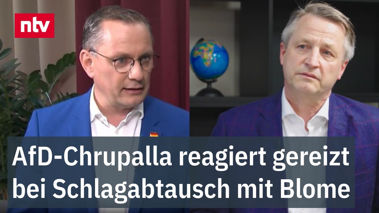 AfD-Chrupalla reagiert gereizt bei Schlagabtausch - Patzige Antworten und wütende Blicke