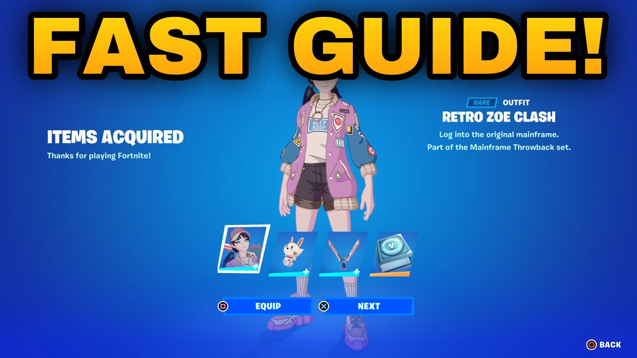 How To COMPLETE ALL RETRO ZOE CLASH MAINFRAME THROWBACK QUESTS CHALLENGES in Fortnite! (Pack Guide)
