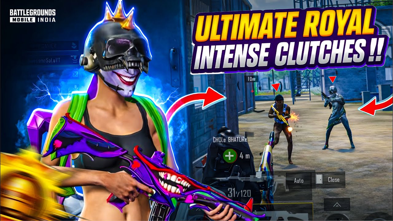 Intense 1vs4 Clutches In Ultimate Royal 🔥|| Fastest 60 Fps Player 💀|| BGMI~PUBG !! 