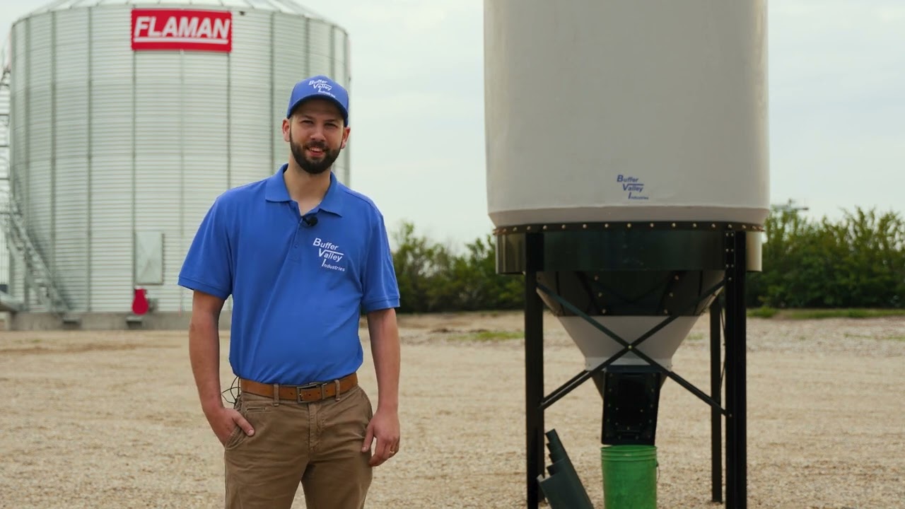 Livestock Feed Bin - 100 Bushel Hopper Bottom Grain Bin