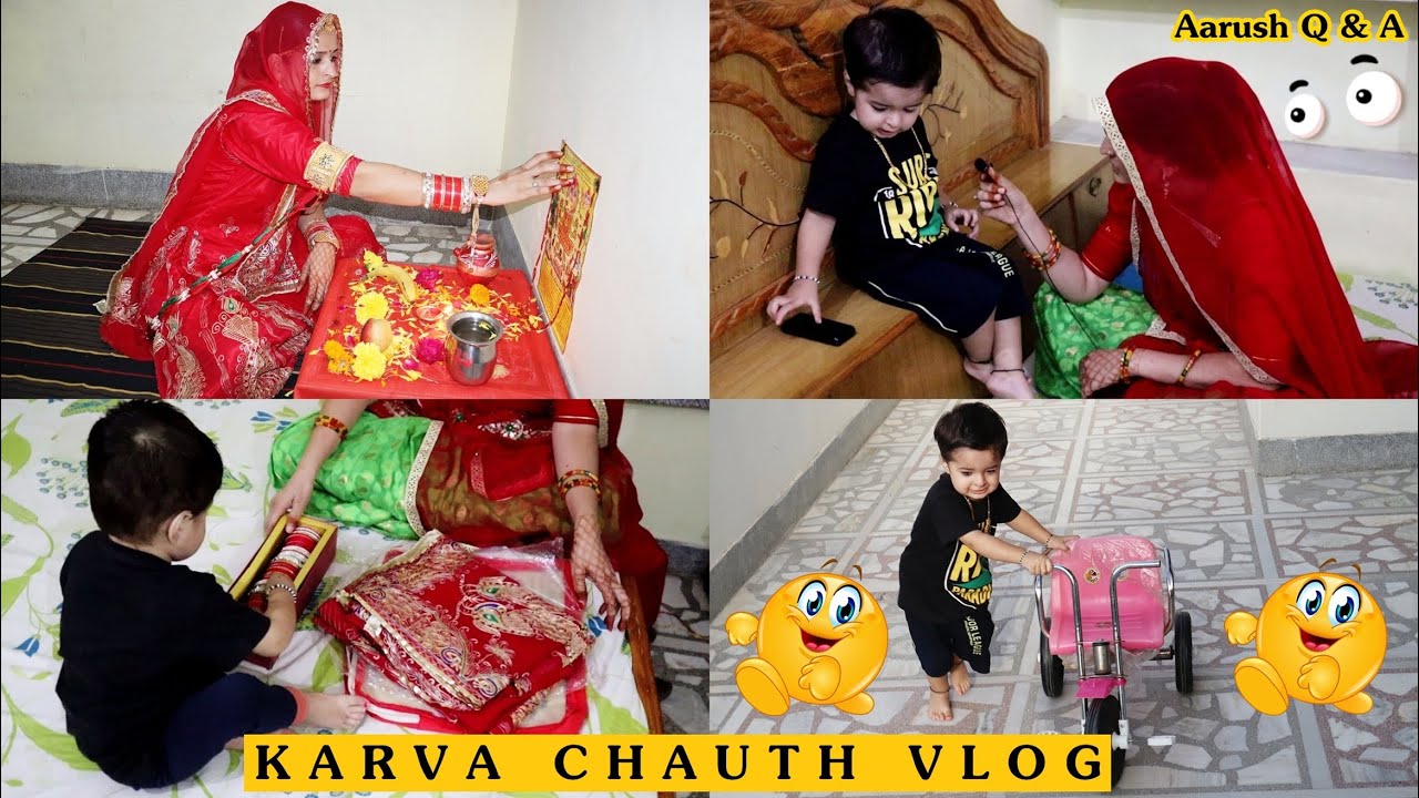Karva Chauth Special Vlog | आरुष की मस्ती | Jodhpuri Housewife Routine Vlog | Geeta Choudhary