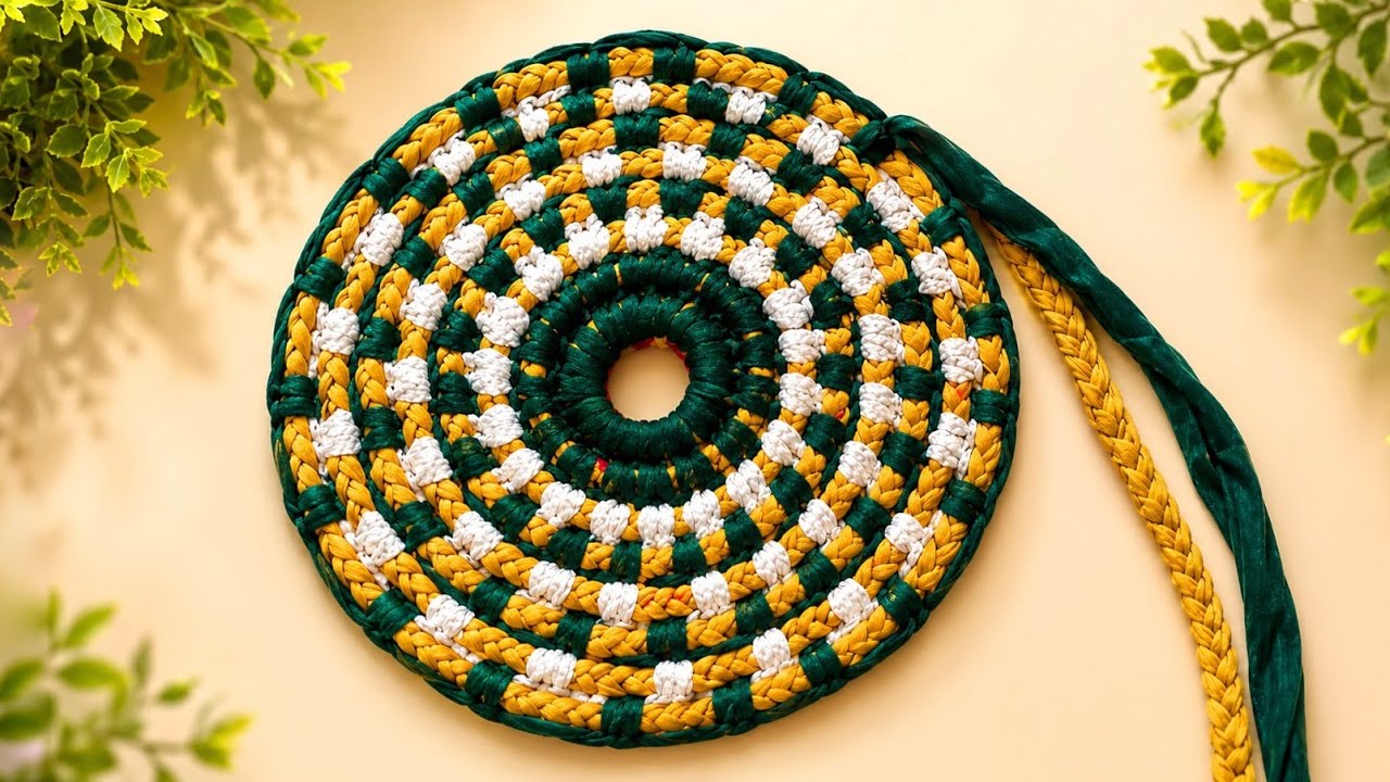 Gol paidan bnane ka tarika, How to make beautiful doormat, Sonu Crafters 🌸🧷