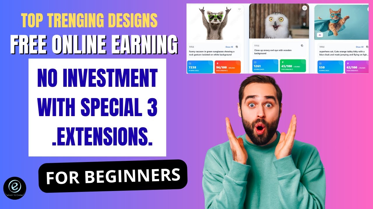 Free Online Earning Without Investment 😱 | High Selling Trending Designs + 3 special extensions