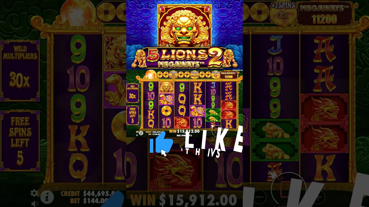 💥 Big Win on 🦁 5 Lions Megaways 2 Slot #bigwin #slots
