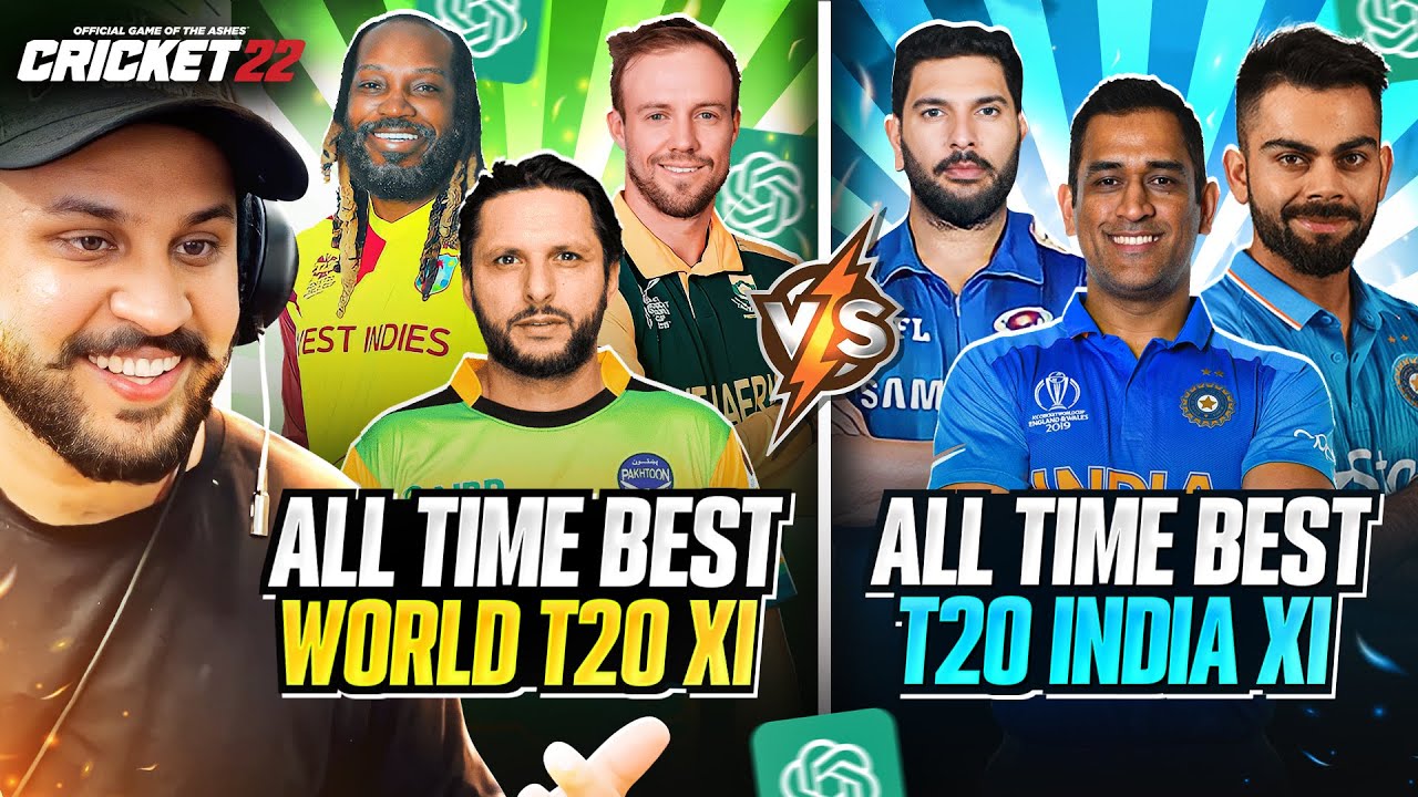 India XI 🆚 World XI But ChatGPT decides the LINEUP - Cricket 22