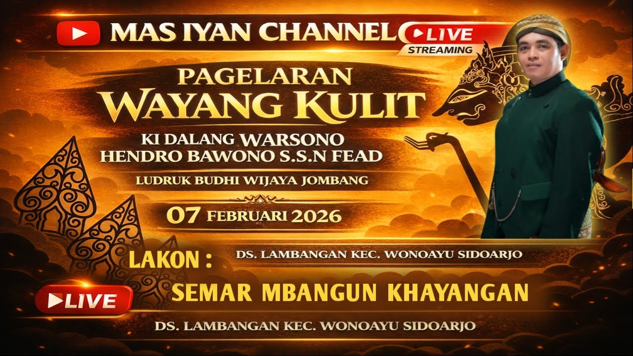 🔴📡LIVE WAYANG KULIT DALANG WARSONO HENDRO BAWONO S S.N || DS. Lambangan KEC. Wonoayu  Sidoarjo.