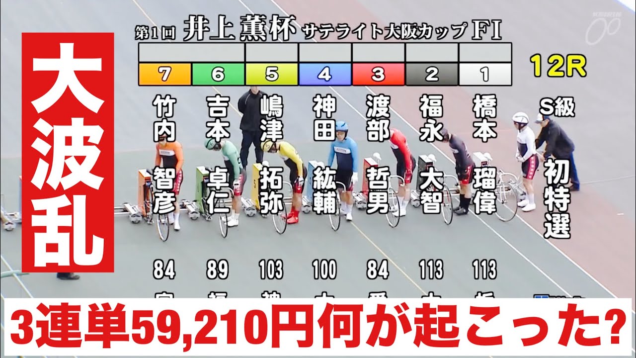 岸和田競輪初日特選 なんと3連単59,210円何が起こった?  第１回井上薫杯・Ｓ大阪カップ