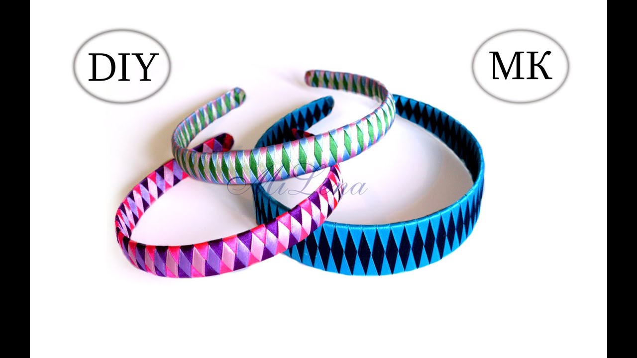 Как оплести ободок лентами? МК / How to Make Ribbon Woven Headband