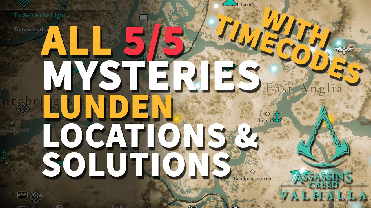 Lunden Mysteries Assassin's Creed Valhalla All Locations
