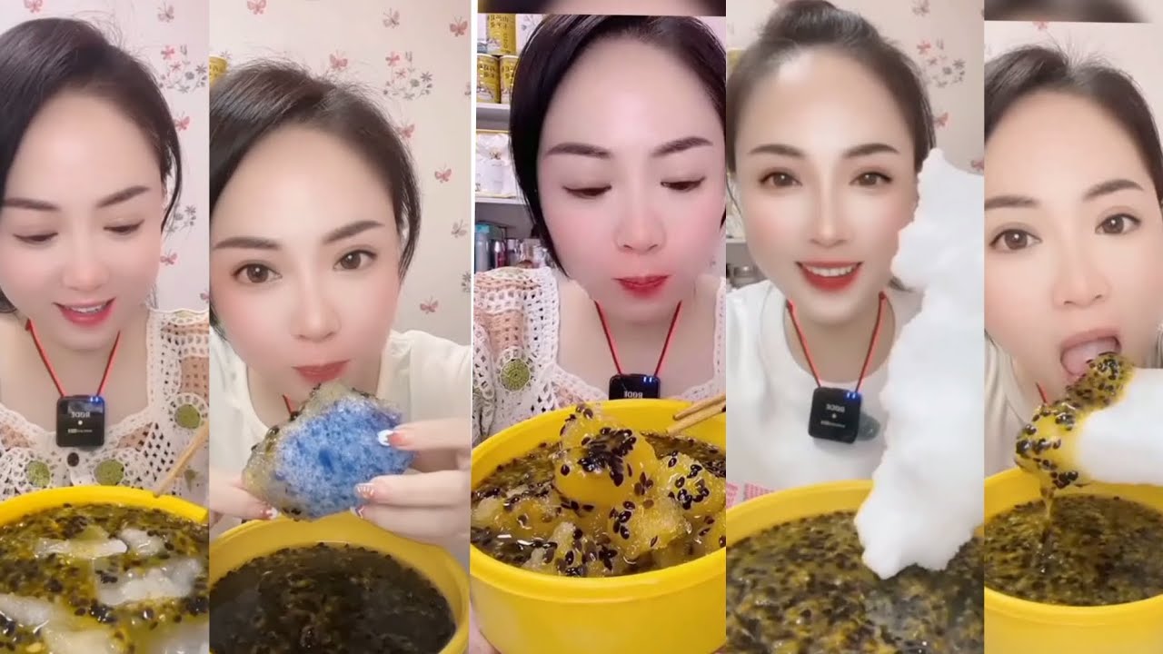 ASMR ICE ETING SOLO WITH PASSION FRUIT