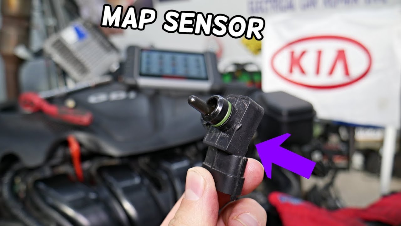 Место снятия и замены датчика MAP KIA SORENTO, KIA SPORTAGE