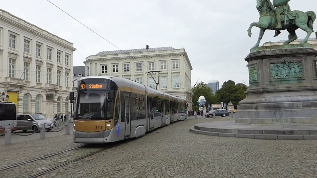 Trams in Brussels, Belgium 2015