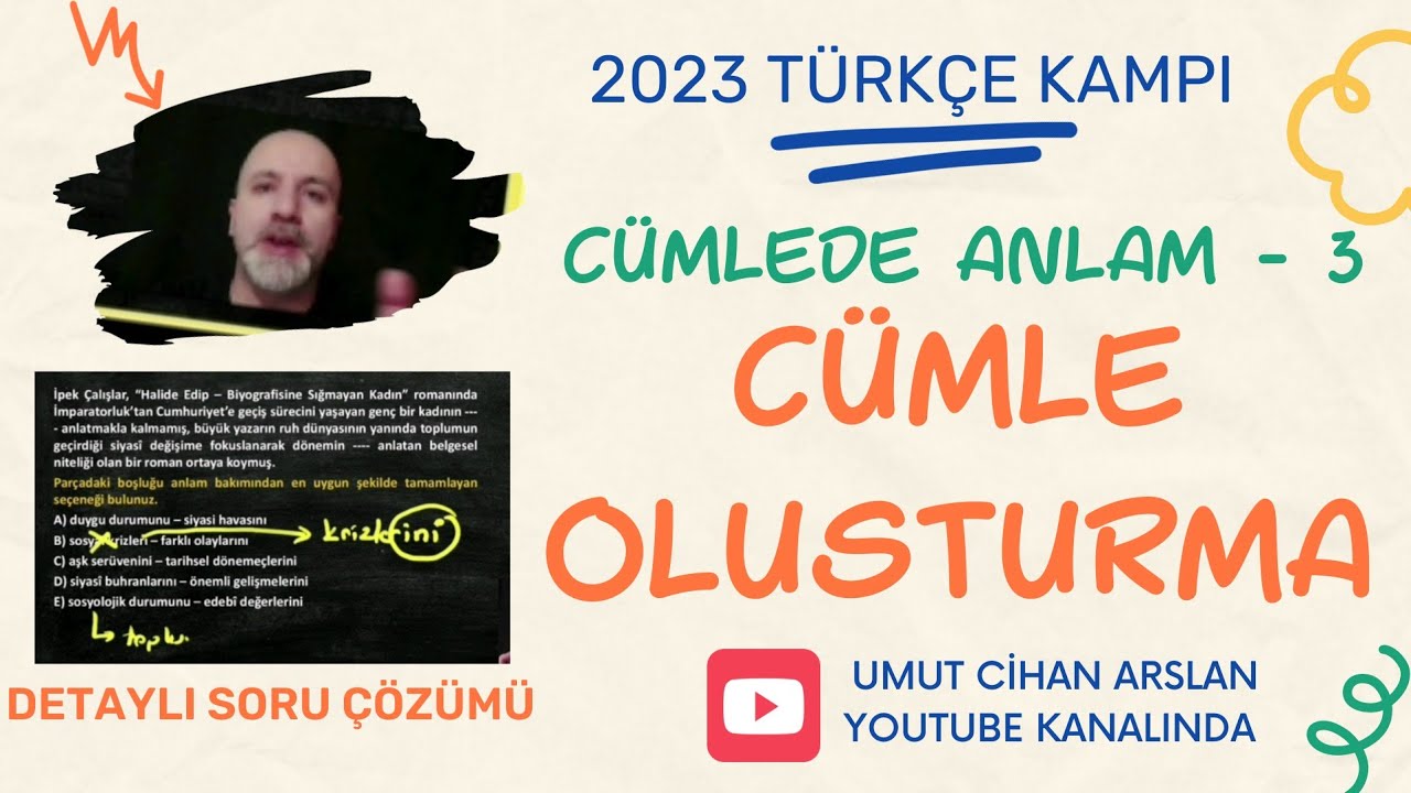 2024 TÜRKÇE KAMPI - CÜMLEDE  ANLAM - 3 #2024tayfa  #2024tayfa  #kpss #dgssoru #dgstürkçe #dgstayfa