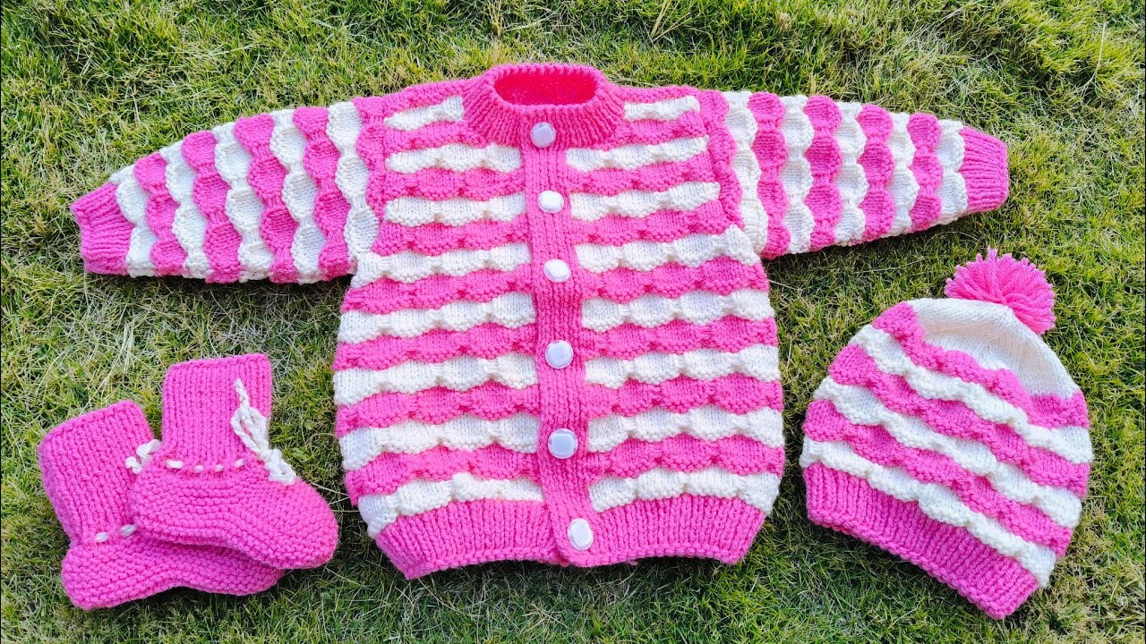 Sweater knitting pattern for Newborn baby