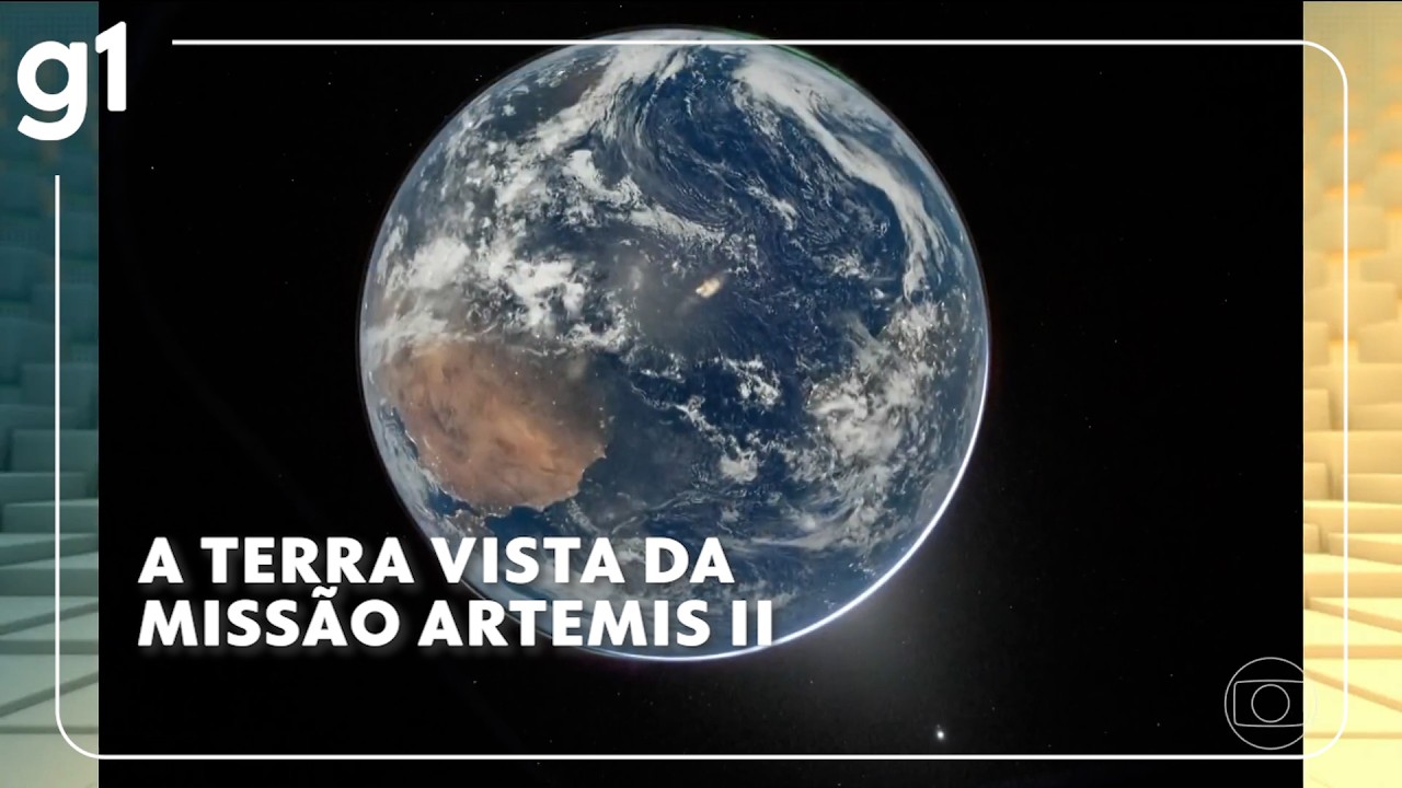 Jornal Hoje: Nasa divulga primeira imagem da Terra vista da miss&atilde;o Artemis II