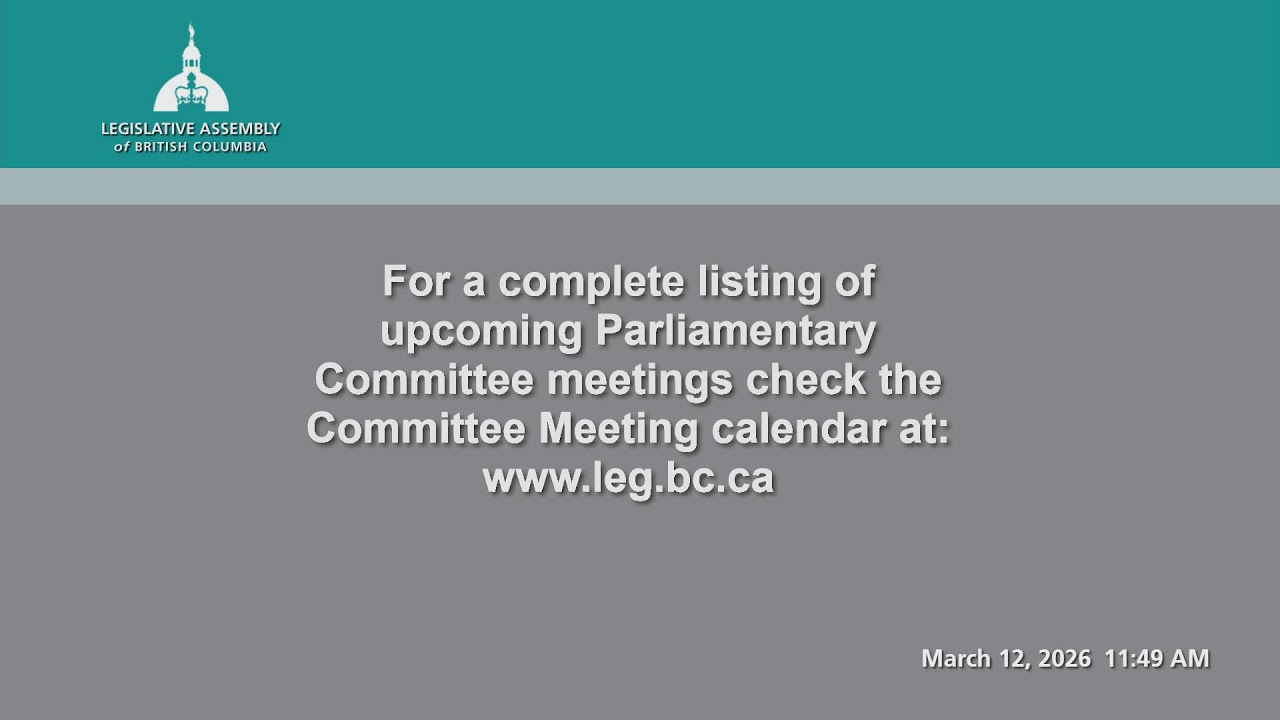 BC Legislature Live Stream - Birch Room