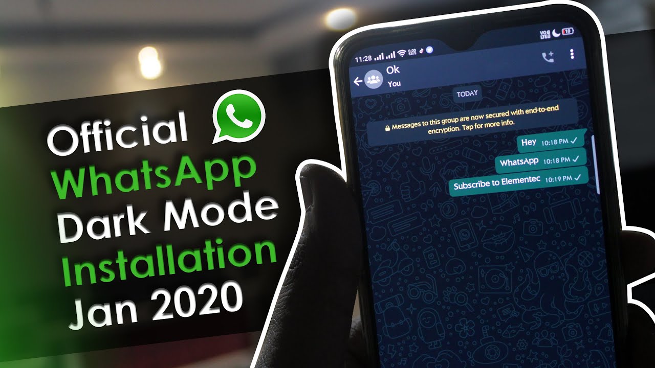 Official WhatsApp Dark Mode in Android | How to enable Dark Mode on Whatsapp Official (Jan 2020)