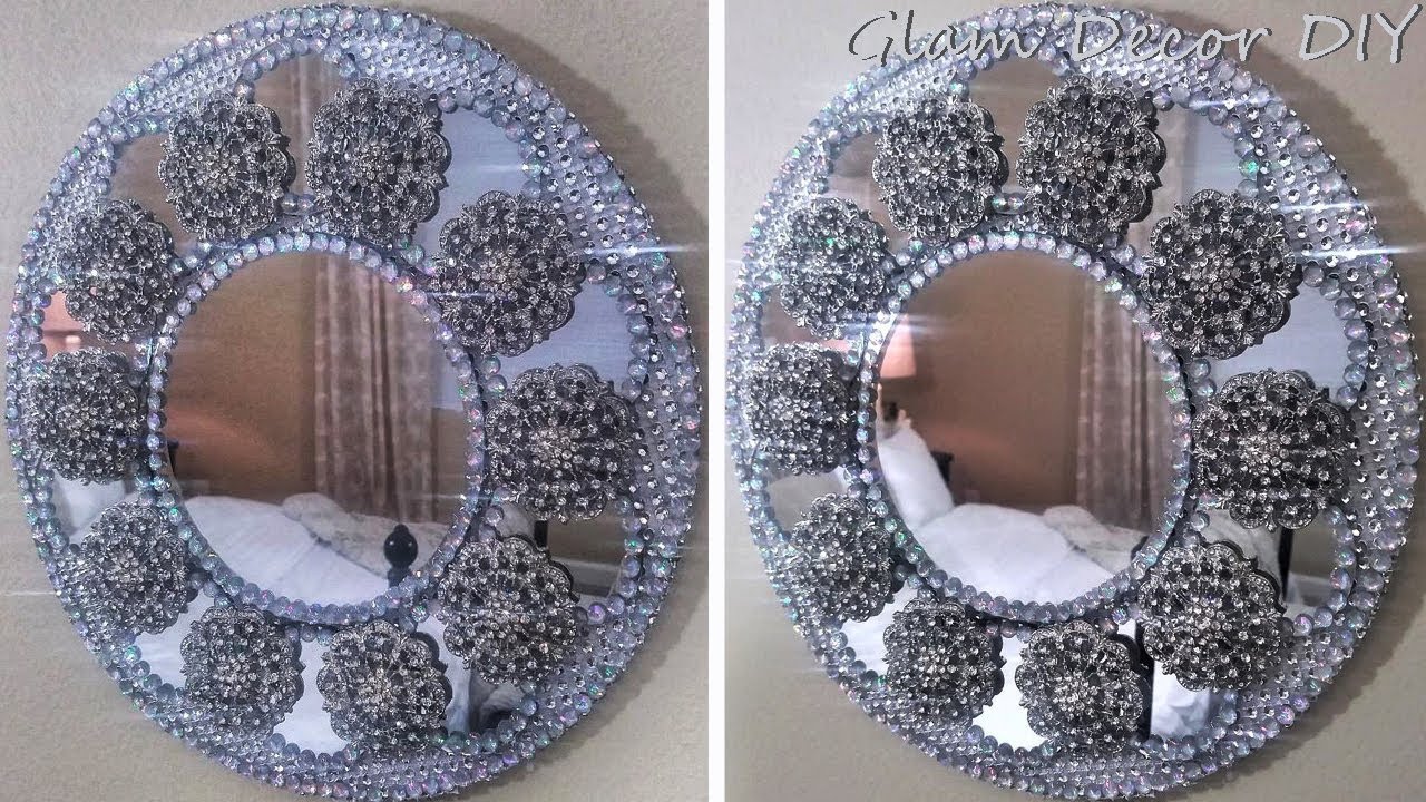 Dollar Tree DIY Glam Round Wall Mirror