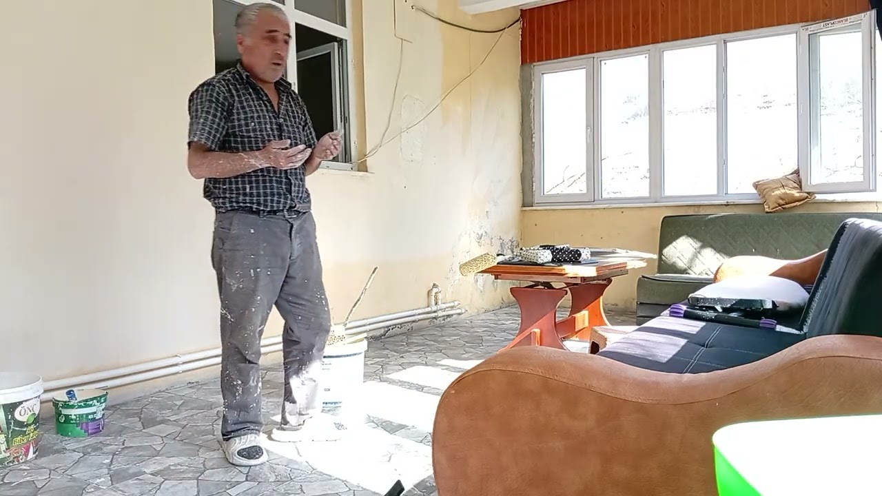 Köydeki evimizi boyuyoruz part 7