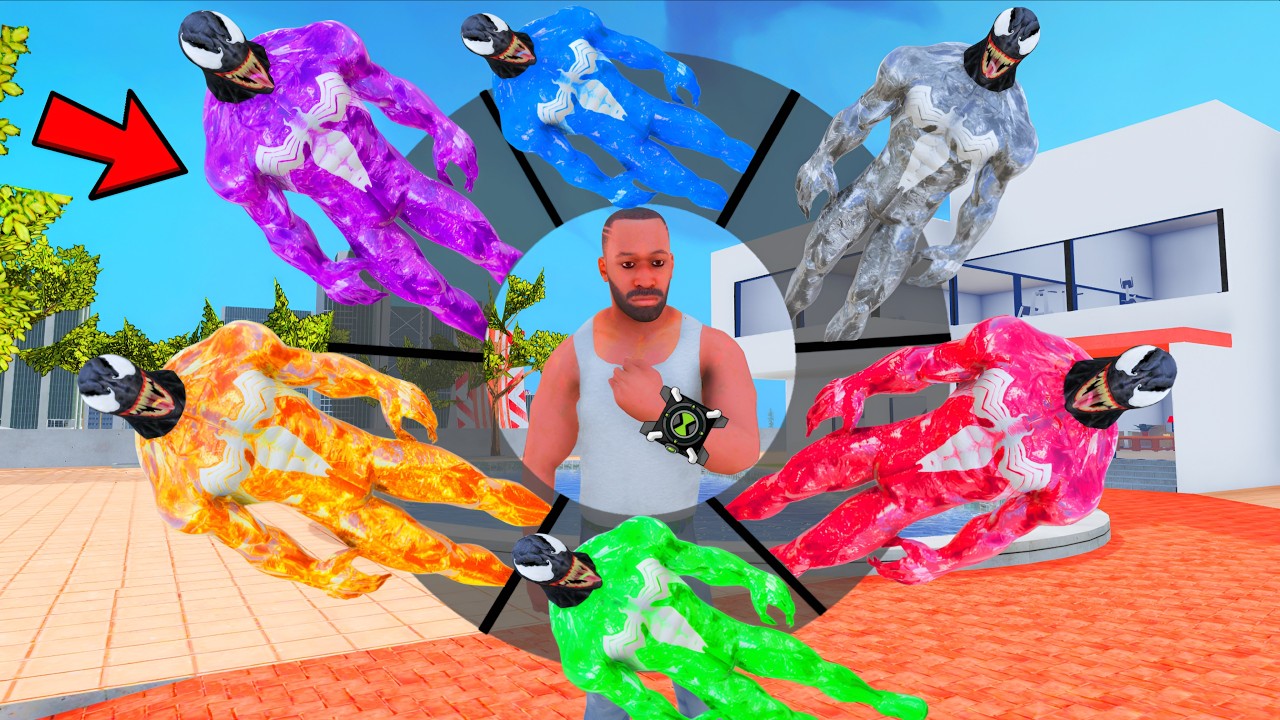Franklin Playing As ALL GOLDEN VENOM In INDIAN BIKE DRIVING 3D #40