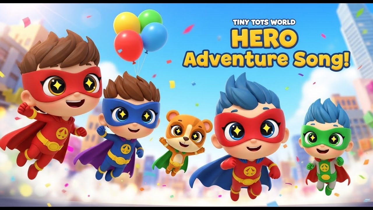 Superhero Action Song 🎵 Hero Adventure for Kids