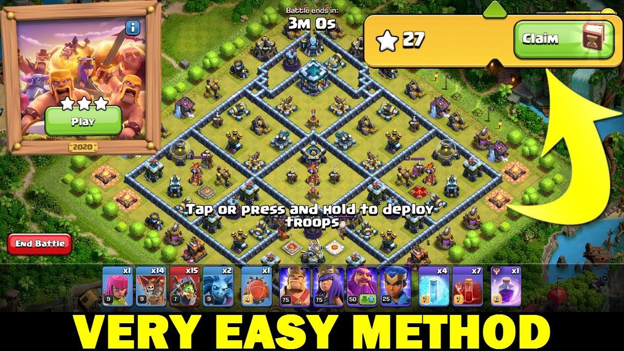 Clash of Clans 10 Years of Clash 2020 Challenge ! 3 Star Strategy ! Very Easy Method.