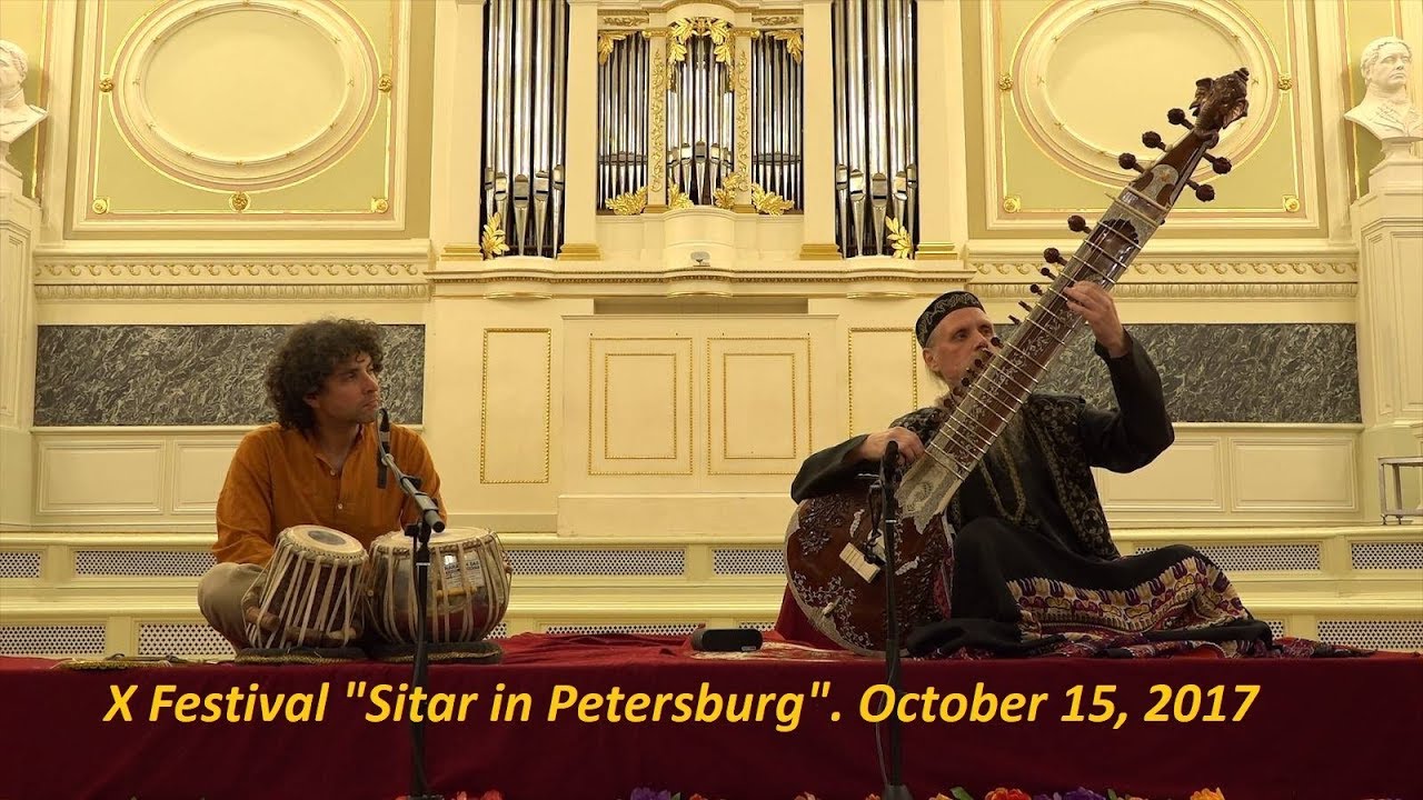 Raga Kafi. Gasanov - surbahar, Lebedev - tabla. 4K UHD. Импровизация на рагу Кафи. 15.10.17