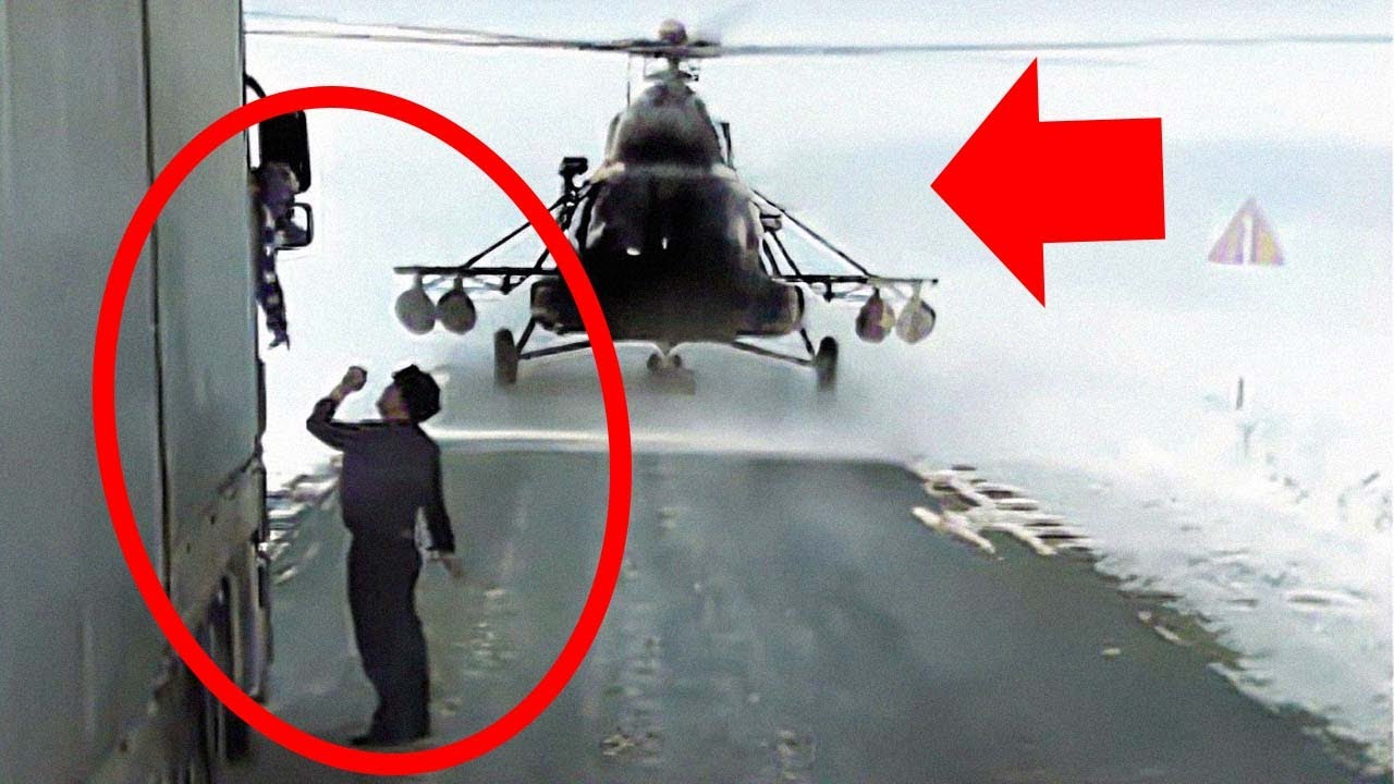 Mi-8 Gunship Lands on Highway to Ask for Directions