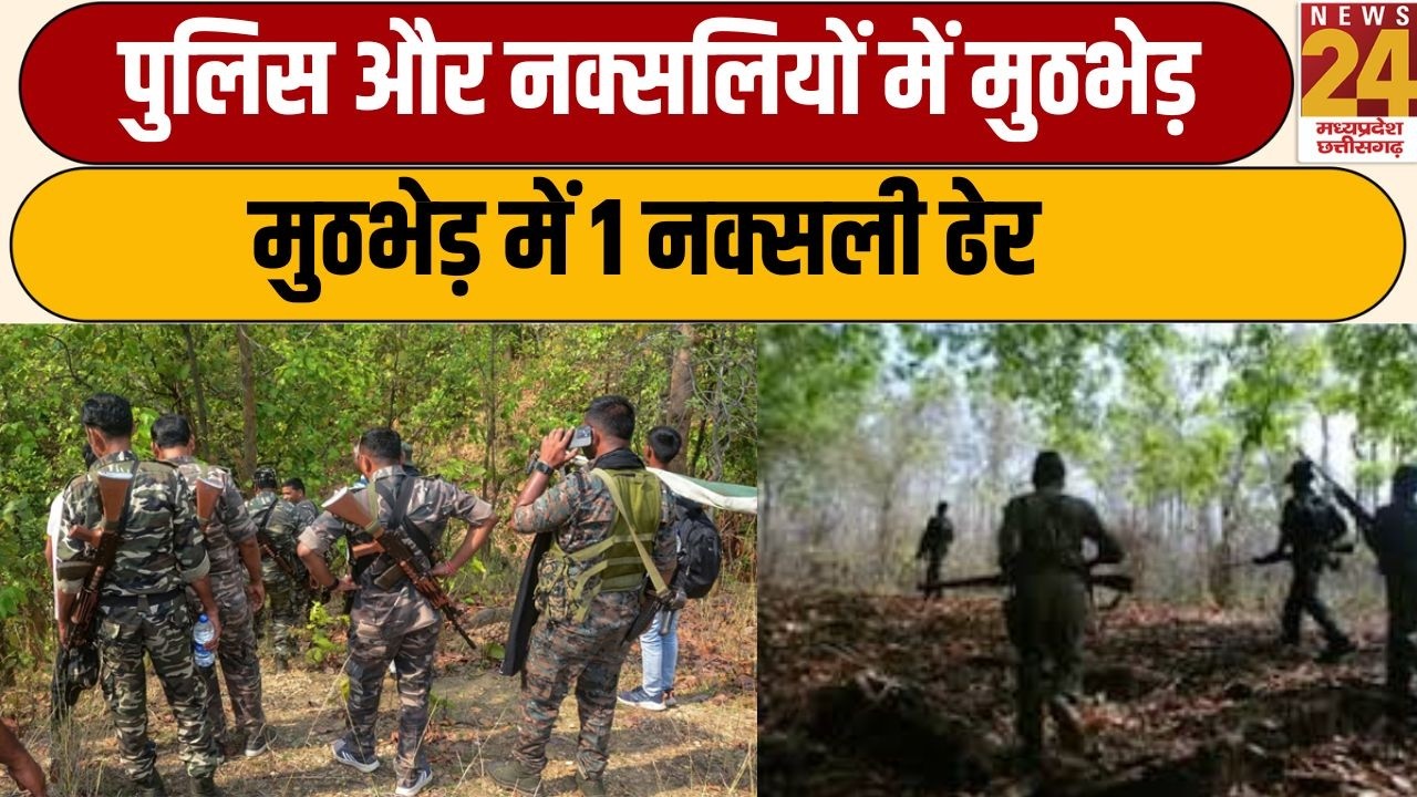 DANTEWADA: Police और नक्सलियों में मुठभेड़, मुठभेड़ में 1 नक्सली ढेर | News24 mpcg
