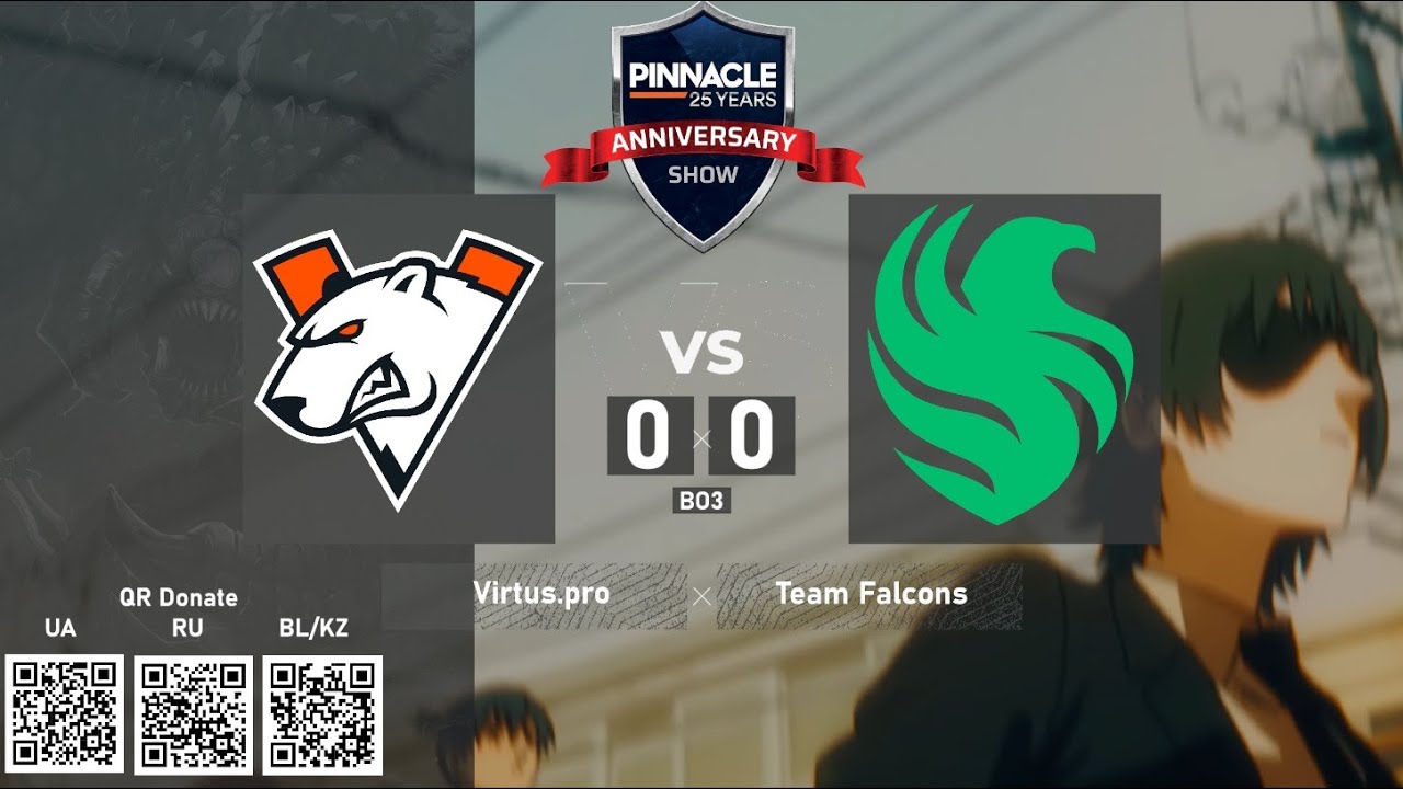 Virtus.pro vs. Team Falcons - Pinnacle: 25 Year Anniversary Show. Playoff LB - BO3 @4liver