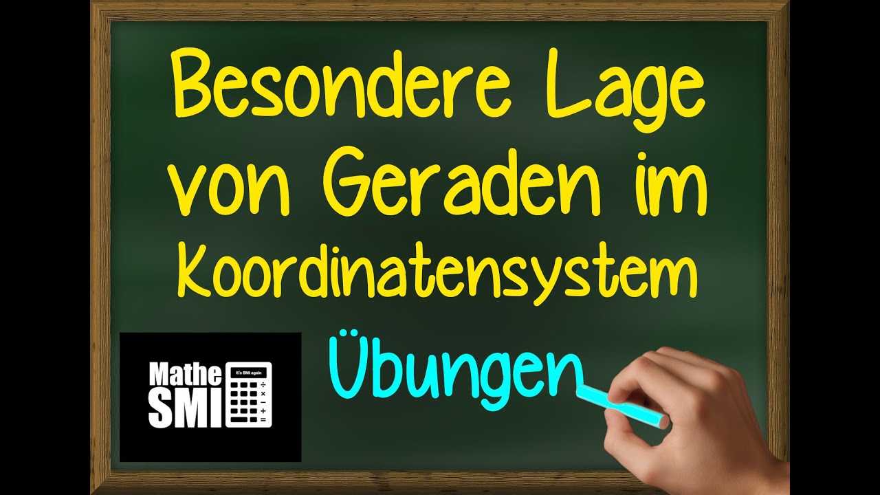 Mathe Abitur: Vektorgeometrie - Besondere Lage von Geraden im Koordinatensystem (Übungen)