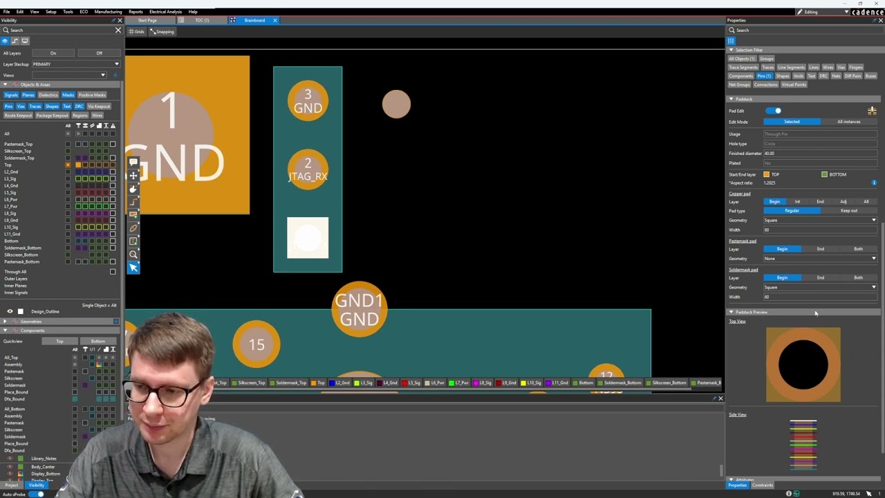 In-Design Pad Editing in OrCAD X 25.1