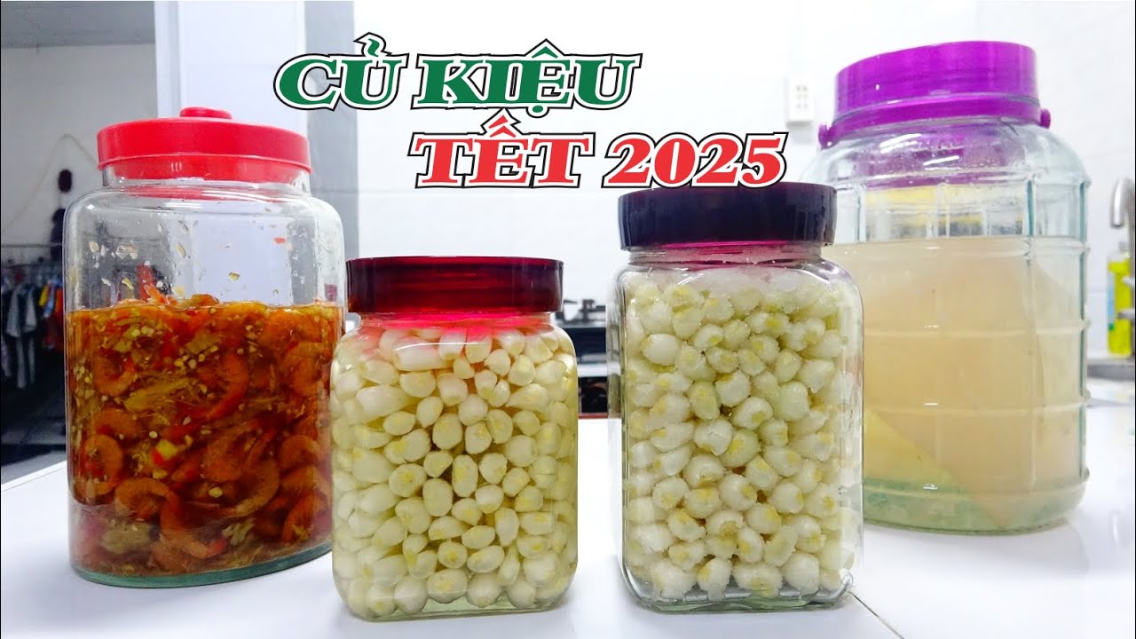 CỦ KIỆU NGÂM CHUA NGỌT 1 NĂM VẪN TRẮNG GIÒN, 2 cách làm dễ không phèn chua, không phơi nắng 2025