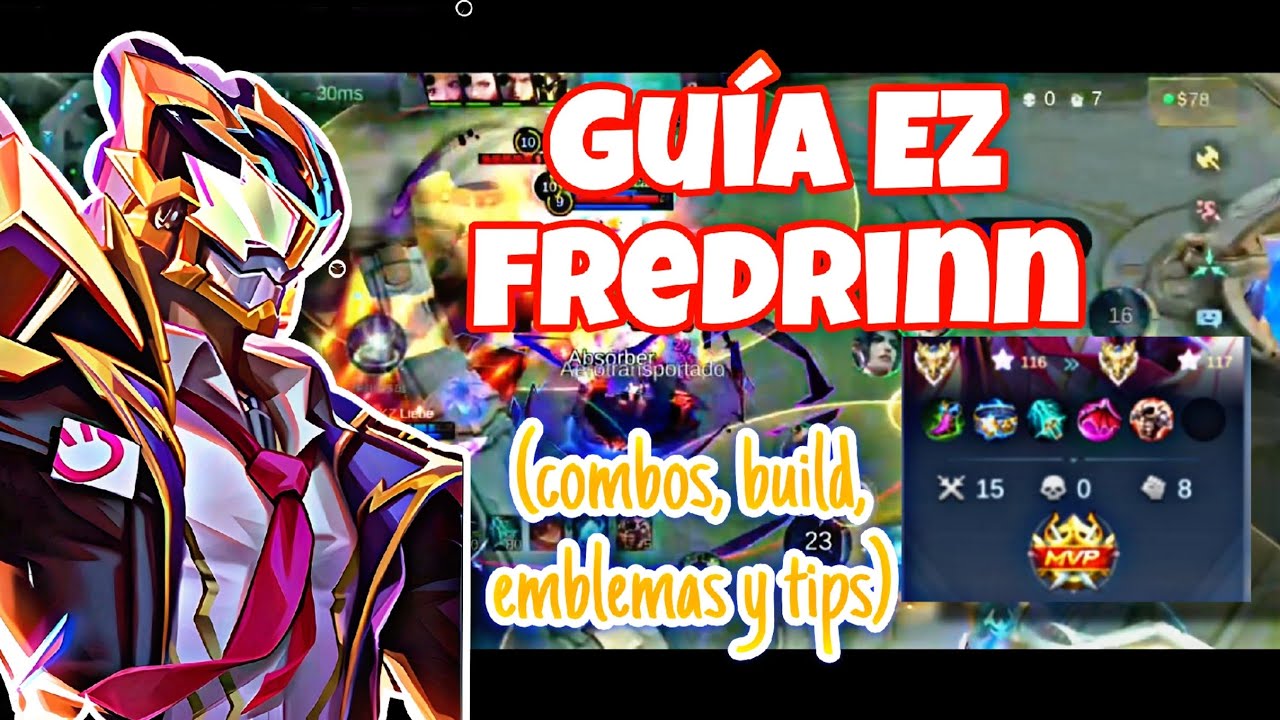 Guía de como jugar Fredrinn | Tutorial completo | Builds, combos, emblemas y más | By Nelxsu MLBB