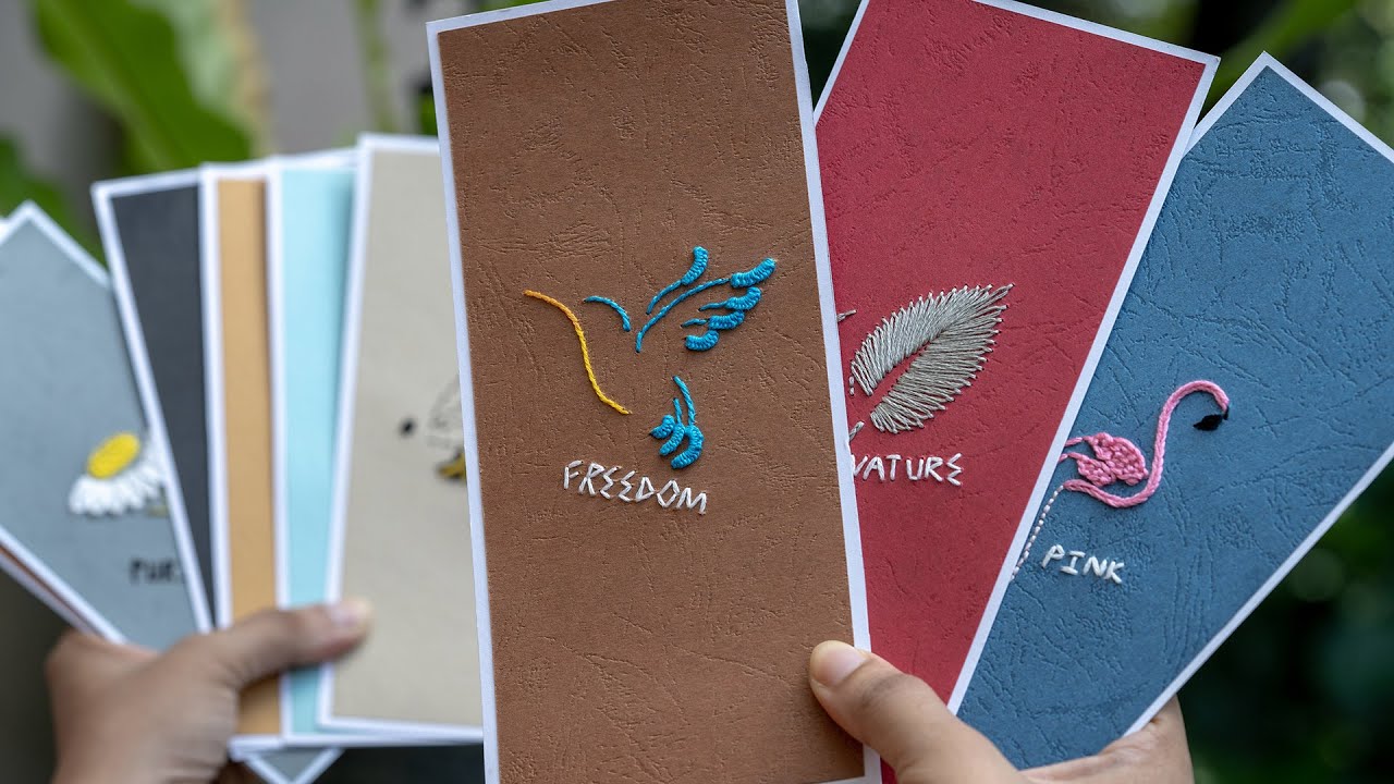 10 DIY Greeting Cards Embellished with Embroidery