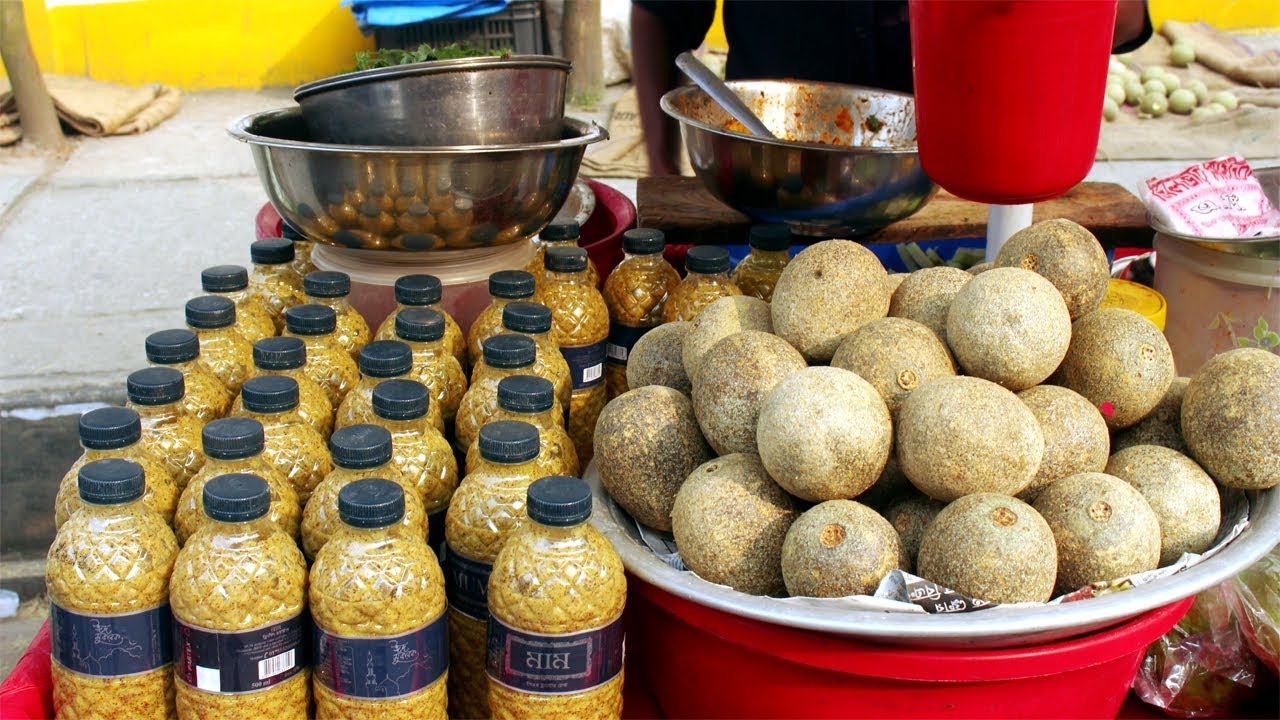 Street Food Of Dhaka | Tasty Masala Wood Apple | Farm Fresh Kodbel Vorta | Delicious Masala Kot Bel