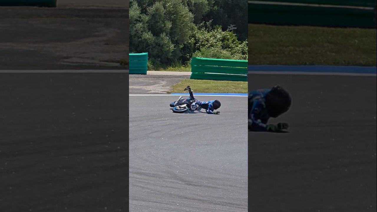 Ethan Sparks #62 with a little crash in FP #juniorgp #motogp #racing
