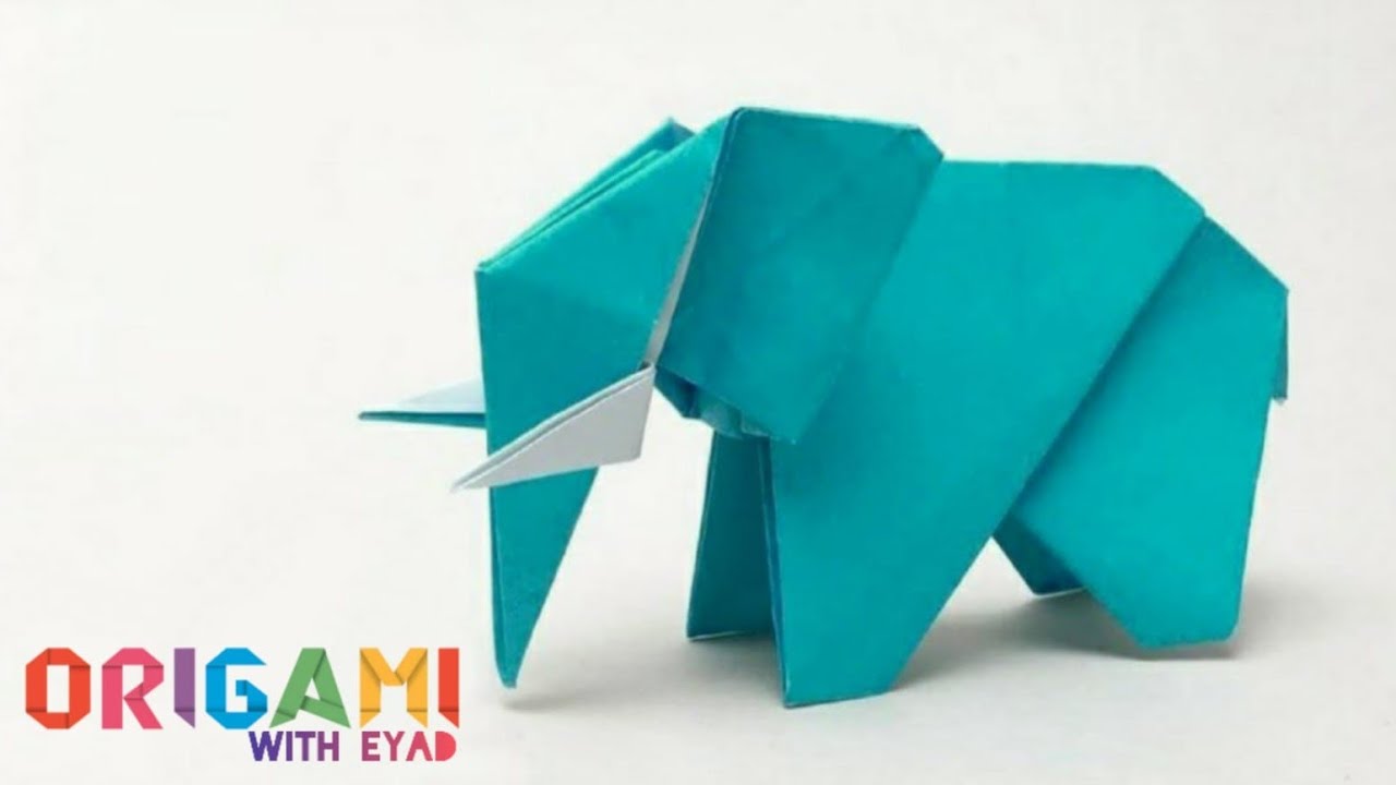 ORIGAMI ELEPHANT 🐘 اوريغامي فن طي الورق | تعلم كيف تصنع فيل | اشكال رائعه من الاوريغامي سهله وبسيطه