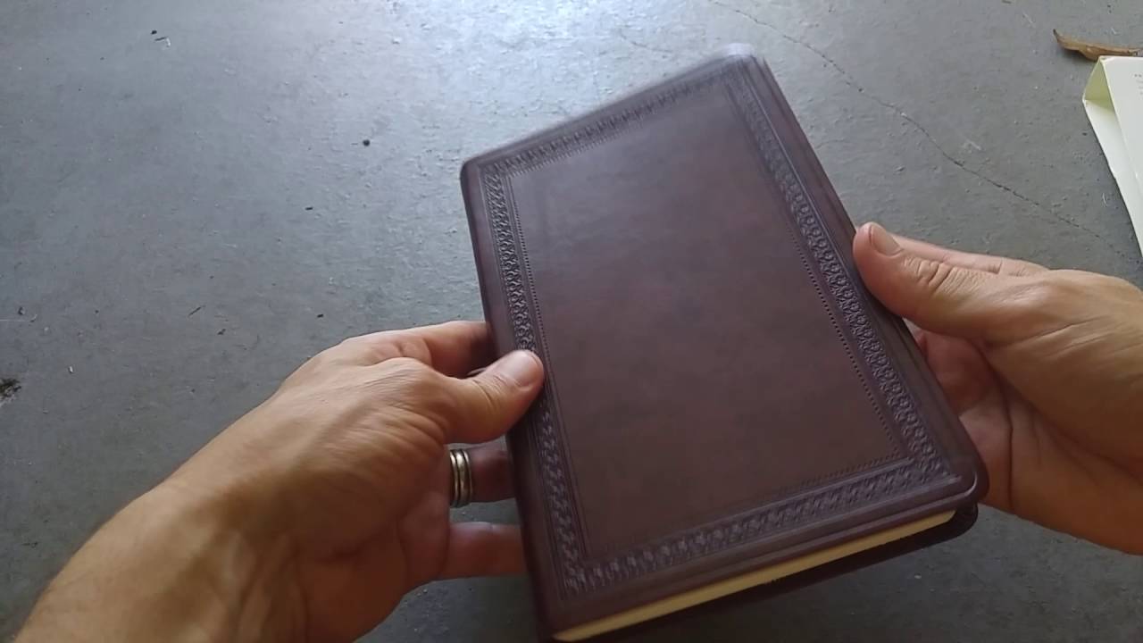 ESV Large Print Value Thinline Bible in TruTone Mahogany