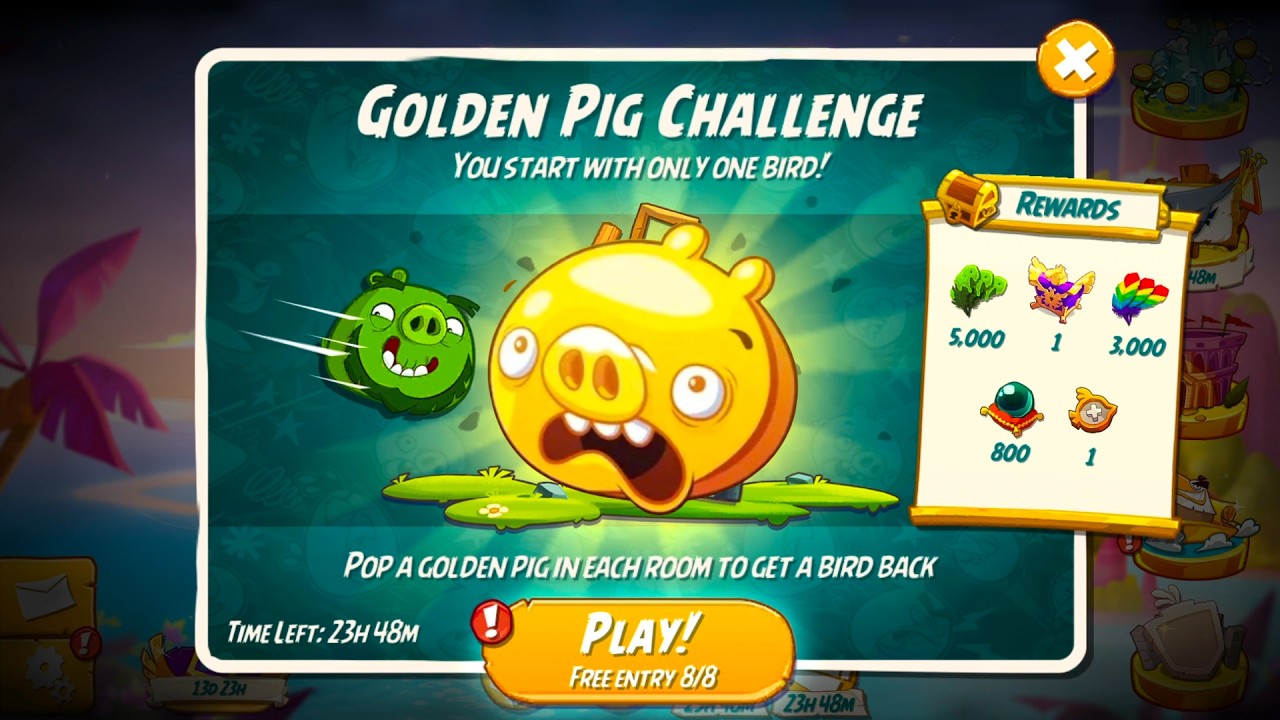 Angry Birds 2 AB2 Golden Pig Challenge (May 22, 2026)
