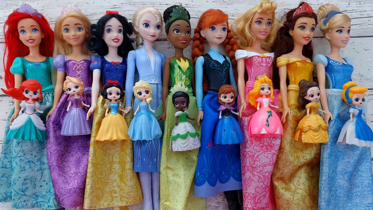 ASMR 5 MYSTERY SURPRISES Disney Princess Mattel Miniature Dolls Satisfying Unboxing NO Talking Video
