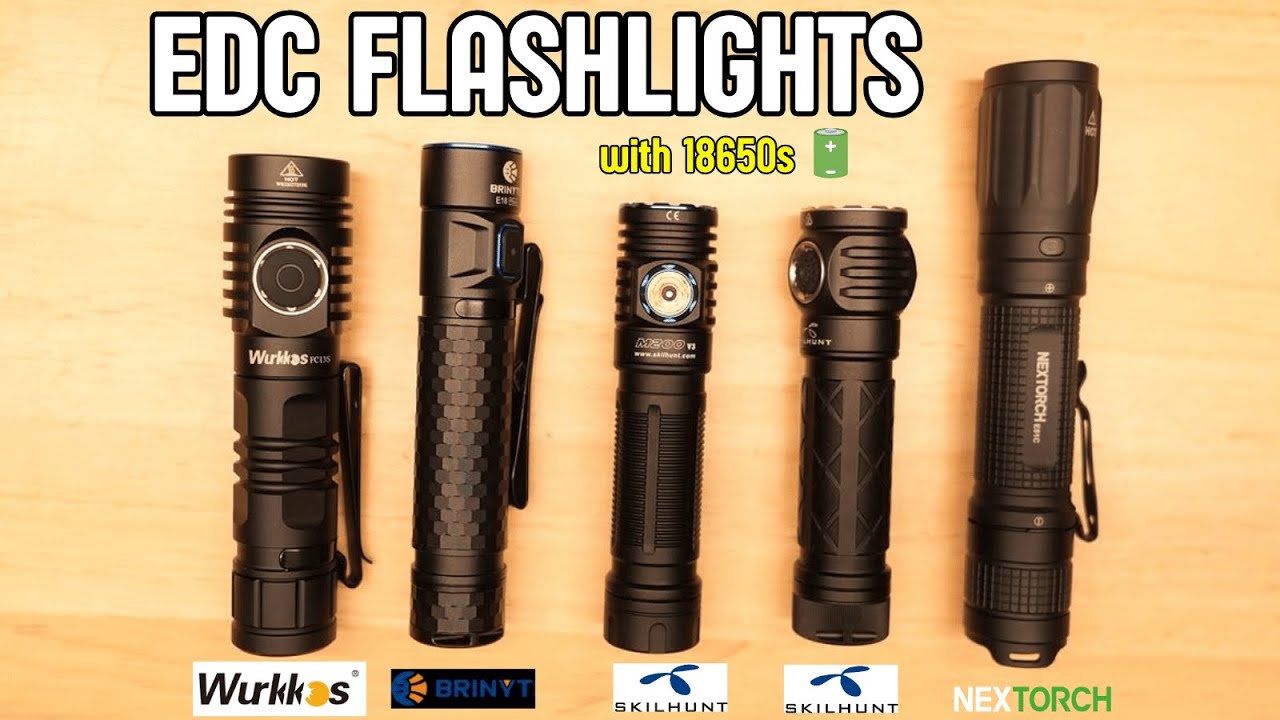 18650 EDC Flashlights - Skilhunt vs Brinyte vs Wurkkos vs Nextorch