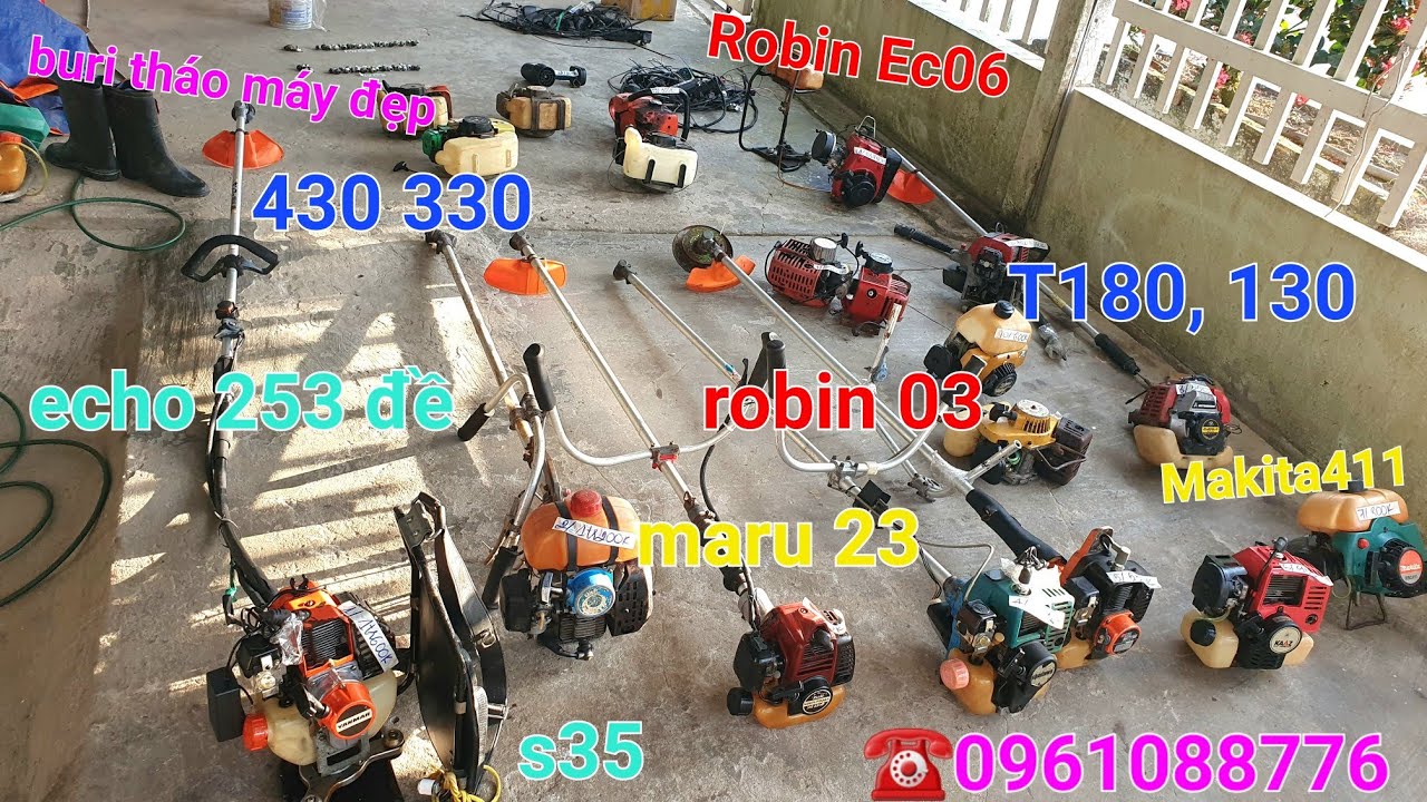 May robin 03 , 04. Makita 411, T180, máy thanh lý tiệm, máy xác, phụ tùng máy cắt cỏ 