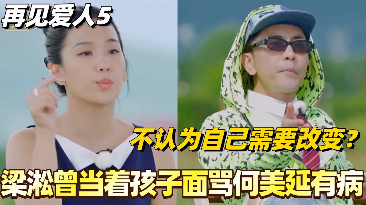 #再见爱人5 梁淞曾当着孩子面骂何美延有病？不认为自己需要改变反骂老婆有“精神病”？！#梁淞 #何美延 #综艺 #婚姻